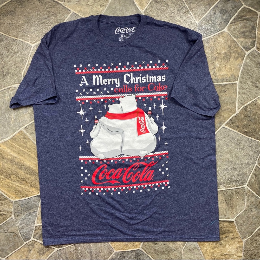 Coca-Cola A Merry Christmas Calls for a Coke Short Sleeve Tee Shirt - Picture 4 of 6